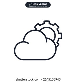 cloud tech icon symbol template for graphic and web design collection logo vector illustration