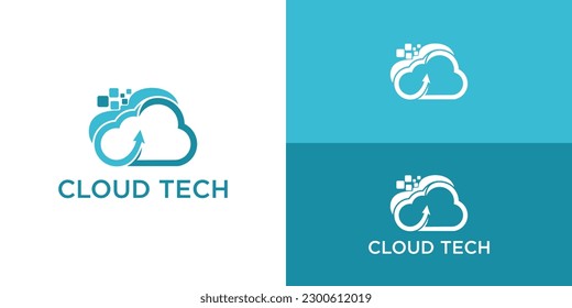 Logo de Cloud Tech Resumen vector de logotipo de Creative Cloud