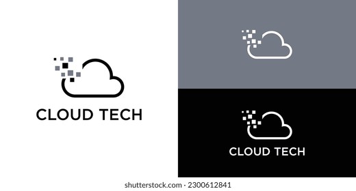 Cloud Tech Logo Abstract Creative Cloud Logo vector