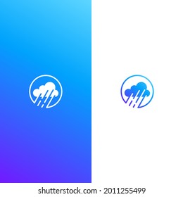 CLOUD tech logo design concept