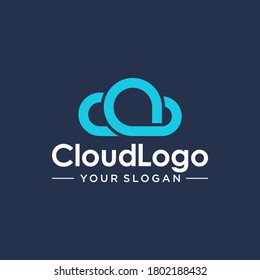 Cloud Tech Logo Design Template