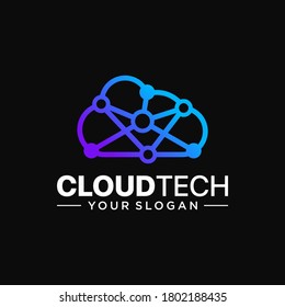 Cloud Tech Logo Design Template