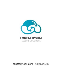 Cloud tech logo design template, technology logo design concept