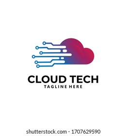 Cloud Tech Logo Icon Vector Isolated