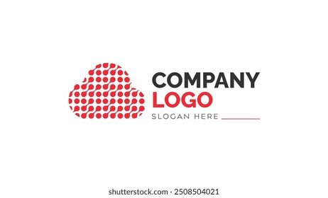 Cloud tech logo, icon wireless database server logo design. cloud and business symbol logo design vector illustration