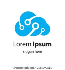 Cloud tech logo images illustration design