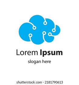Cloud tech logo images illustration design