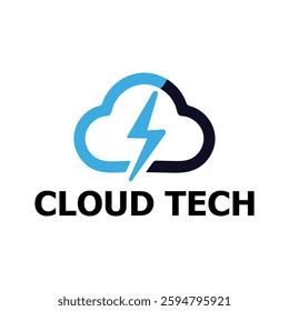 Cloud Tech Logo – Modern Cloud Computing  Technology Branding.