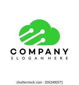 Cloud Tech Logo Template Design Vector