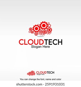 Cloud Tech Logo Template Design Vector