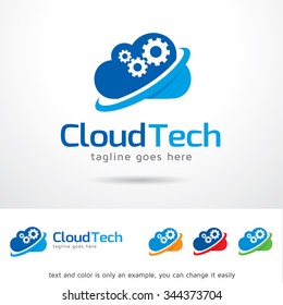 Cloud Tech Logo Template Design Vector