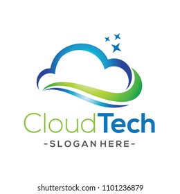 Cloud Tech Logo Vector