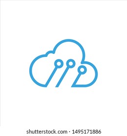 Cloud Tech Logo Vector Premium Download