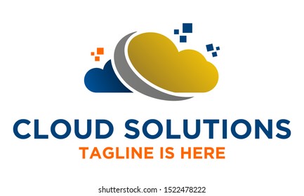 Cloud tech. Cloud logotype.abstract business logo design