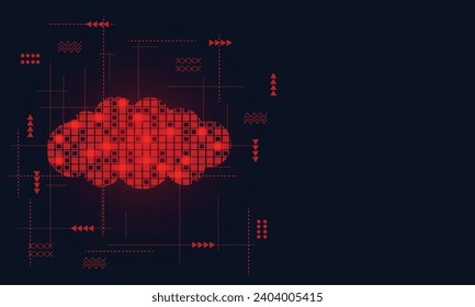 Cloud technology abstract background ideal for news or iot ptoject. 