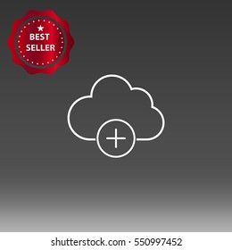 Cloud Technology Add Vector Icon Illustration