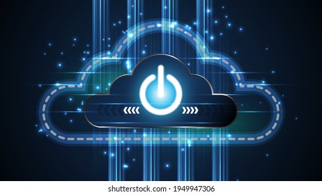 Cloud technology background digital data services innovation concept