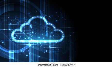 Cloud technology background digital data services innovation concept
