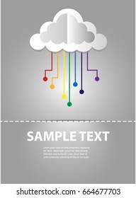 Cloud technology business abstract background. Vector