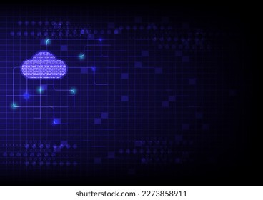 Cloud technology chart and storage abstract vector 