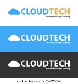 Cloud Technology - Cloud Computing for Anything. Icon Set and Logo Template.
