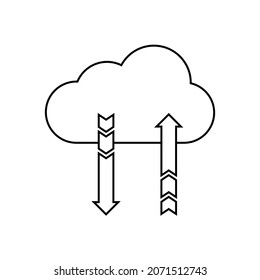 Cloud technology concept illustration (white background, vector, cut out)