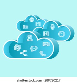  cloud technology concept.EPS10 vector background