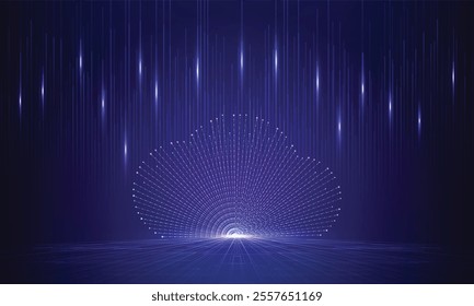 Cloud technology futuristic and innovation. Networking technology. Modern futuristic design.Cloud computing Abstract technology vector illustration background.