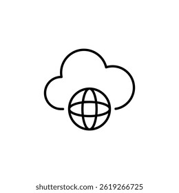 Cloud technology and global network connection, digital transformation