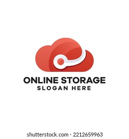 Cloud Technology Gradient Internet Logo Design