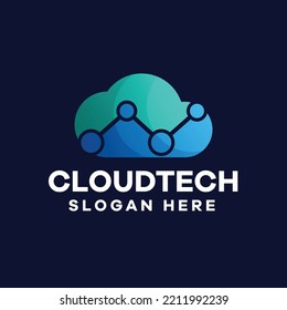 Cloud Technology Gradient Logo Design