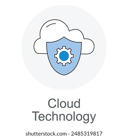 Cloud technology icon, Harnessing the Power of Cloud Technology for Business Transformation, Cloud Technology Revolutionizing Data Management and Accessibility icon