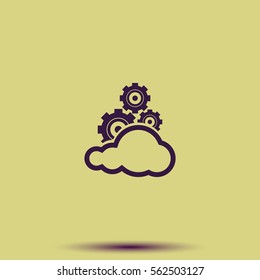 Cloud technology icon. Network concept. Social networking illustration.