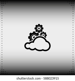 Cloud technology icon. Network concept. Social networking illustration.