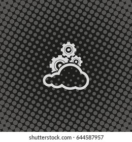 Cloud technology icon. Network concept. Social networking illustration.