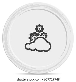 Cloud technology icon. Network concept. Social networking illustration.