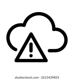 cloud technology icon with outline style