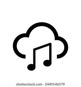cloud technology icon cloud server computer music audio sound