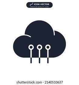 cloud technology icon symbol template for graphic and web design collection logo vector illustration