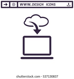 Cloud technology, Icon Vector flat design style