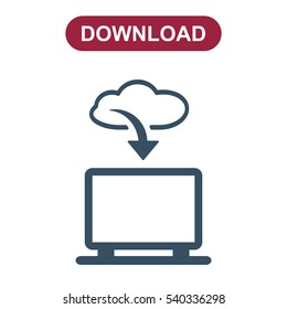 Cloud technology, Icon Vector flat design style