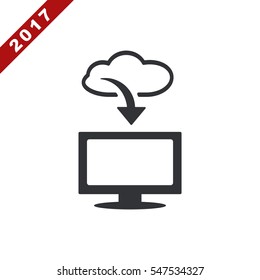 Cloud technology, Icon Vector flat design style