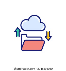 Cloud Technology icon in vector. Logotype