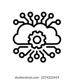 Cloud Technology icon in vector. Logotype