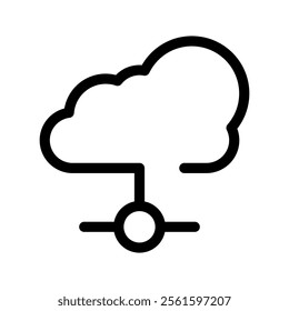 Cloud Technology Icon Vector Symbol Design Illustration