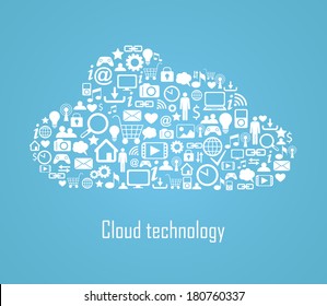 Cloud Technology Illustration Eps 8