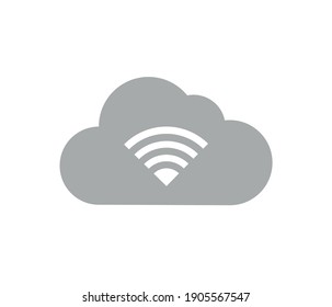 Cloud-Technologie Illustration von isolierten Symbolen.
