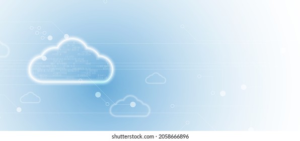 Cloud technology. Integrated digital web concept background