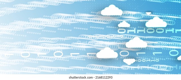 Cloud technology. Integrated digital web concept background