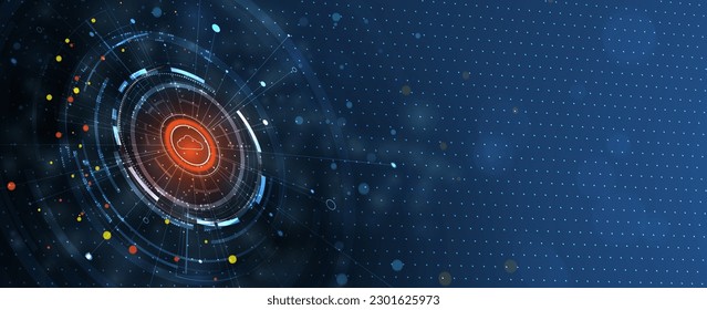 Cloud technology. Integrated digital web concept background